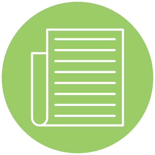 Diseño vectorial de estilo de icono de periodismo