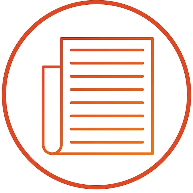 Diseño vectorial de estilo de icono de periodismo