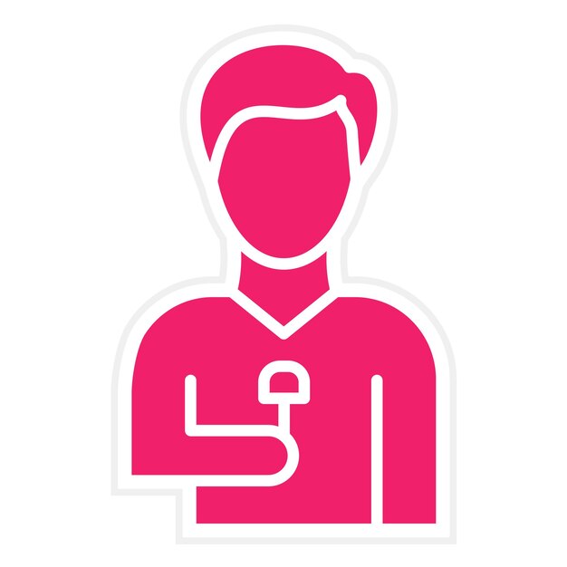 Diseño vectorial Estilo de icono de periodista masculino