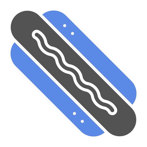 Diseño vectorial de estilo de icono de perrito caliente