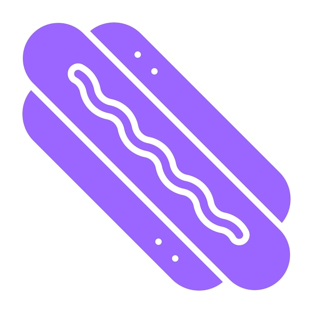 Diseño vectorial de estilo de icono de perrito caliente