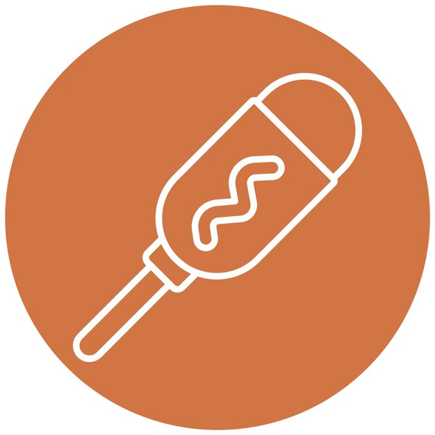 Diseño vectorial de estilo de icono de perro de maíz