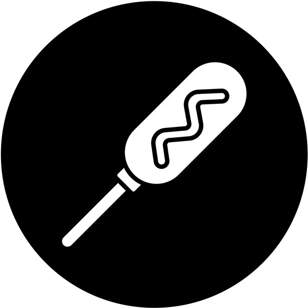 Diseño vectorial de estilo de icono de perro de maíz