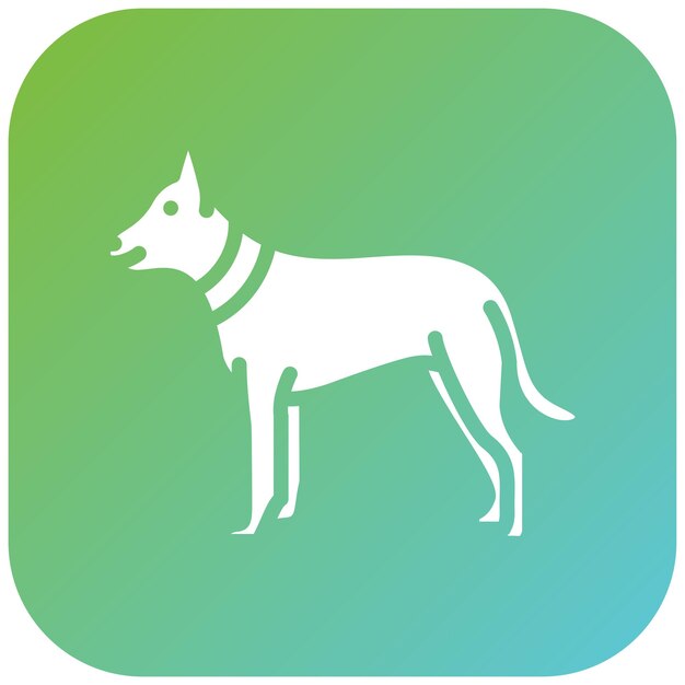 Diseño vectorial de estilo de icono de perro