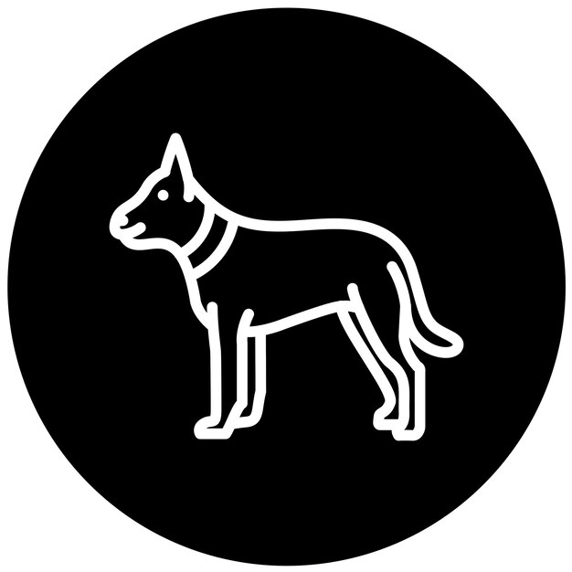 Diseño vectorial de estilo de icono de perro