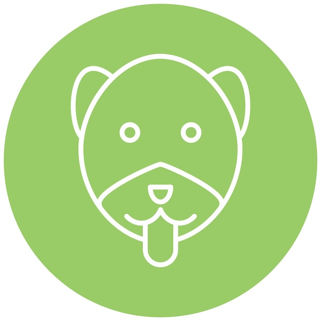 Diseño vectorial de estilo de icono de perro