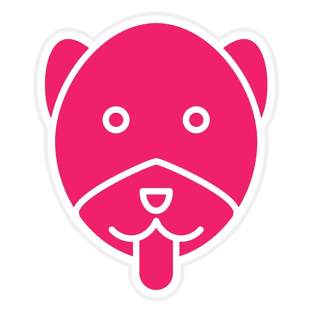 Diseño vectorial de estilo de icono de perro