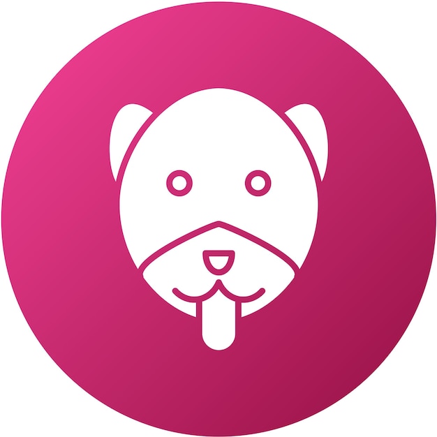 Diseño vectorial de estilo de icono de perro