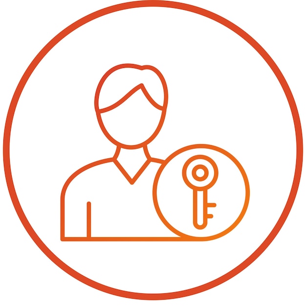 Diseño vectorial Estilo del icono de la persona clave