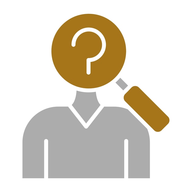Diseño vectorial Estilo del icono de la persona desaparecida