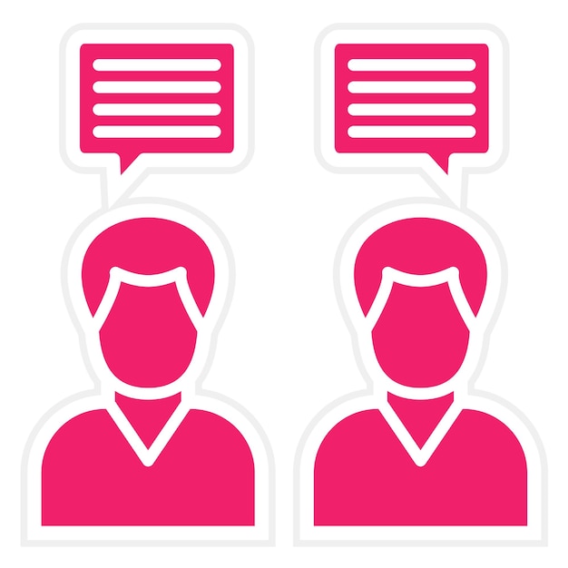 Diseño vectorial Estilo del icono de la persona que está hablando