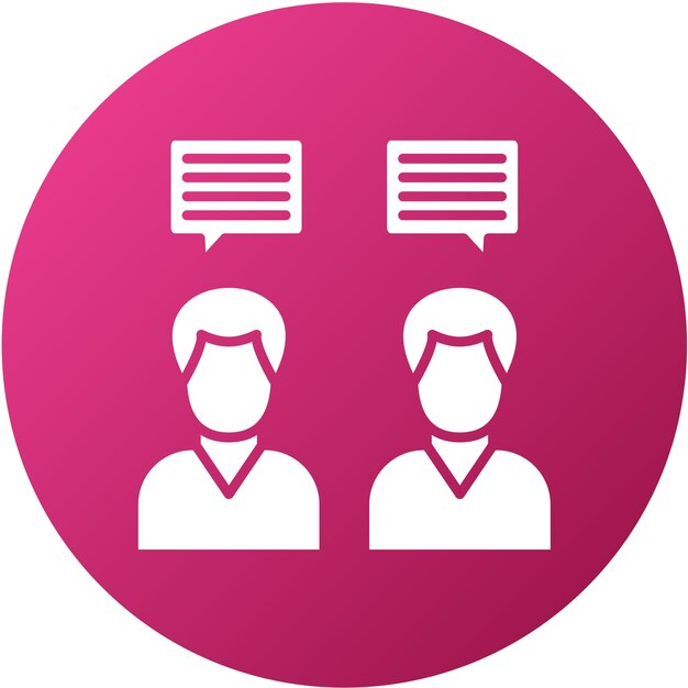 Diseño vectorial Estilo del icono de la persona que está hablando