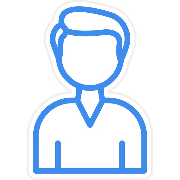Diseño vectorial Estilo de icono de personaje masculino