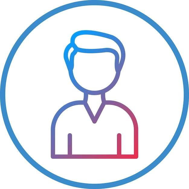 Diseño vectorial Estilo de icono de personaje masculino