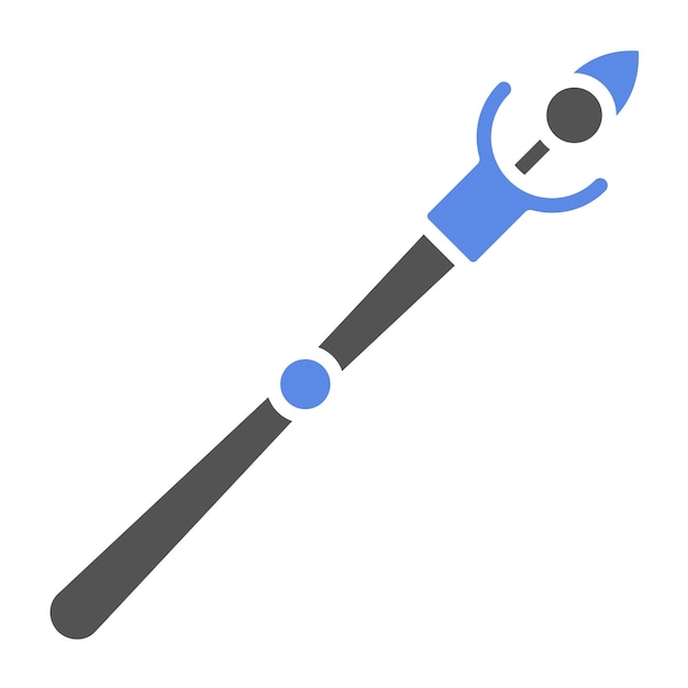 Diseño vectorial Estilo del icono del personal del mago