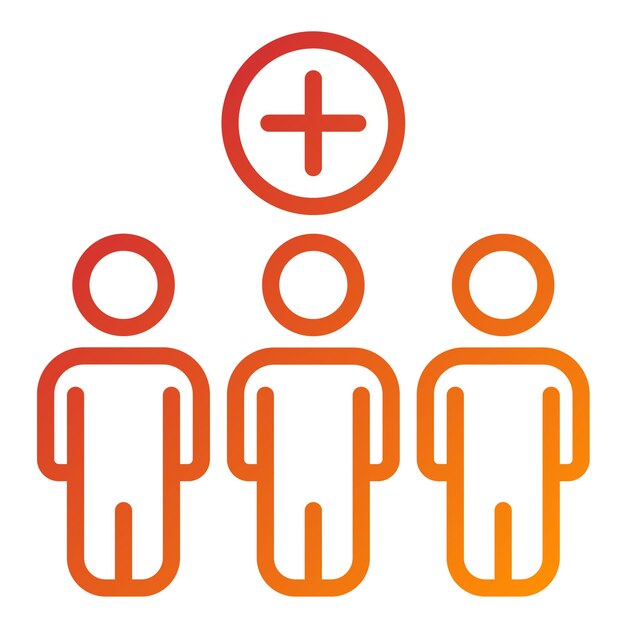 Diseño vectorial Estilo del icono del personal médico