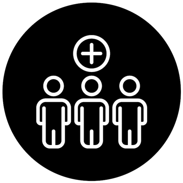 Diseño vectorial Estilo del icono del personal médico