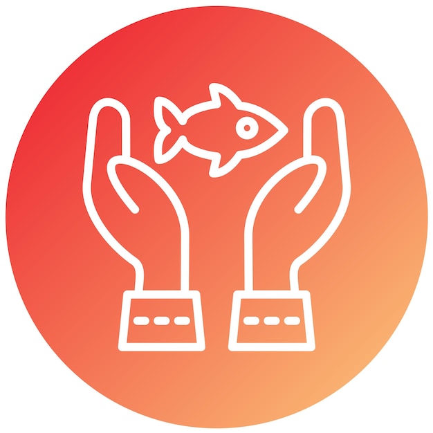 Diseño vectorial de estilo de icono de pesca sostenible