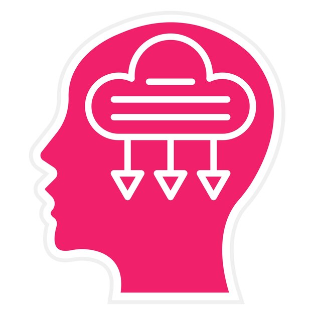 Diseño vectorial Estilo de icono pesimista