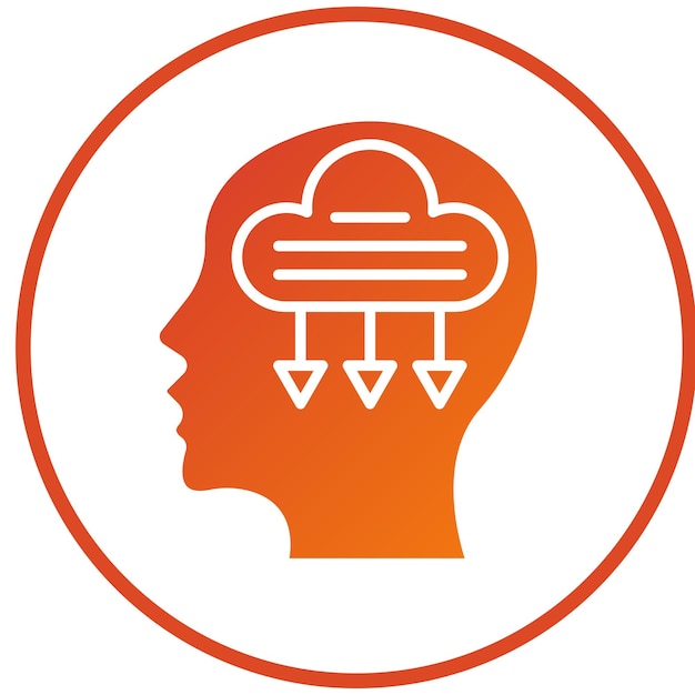 Diseño vectorial Estilo de icono pesimista