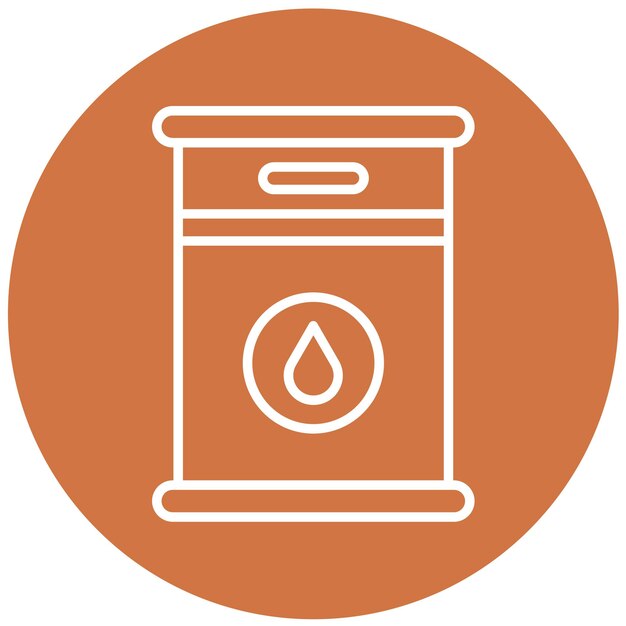 Diseño vectorial Estilo del icono del petróleo crudo