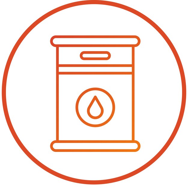 Diseño vectorial Estilo del icono del petróleo crudo