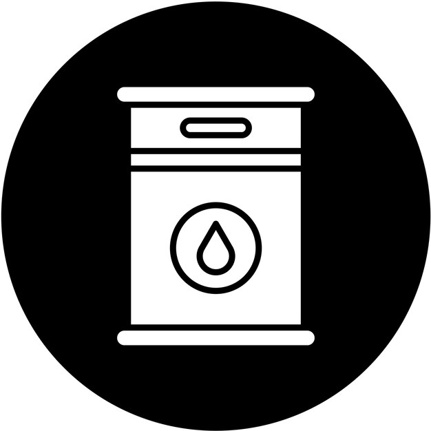 Diseño vectorial Estilo del icono del petróleo crudo