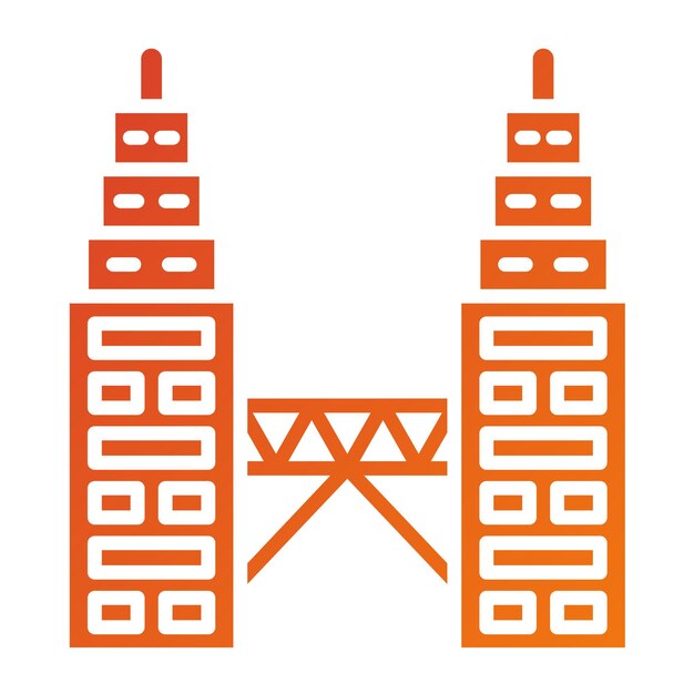 Diseño vectorial Estilo de icono de Petronas