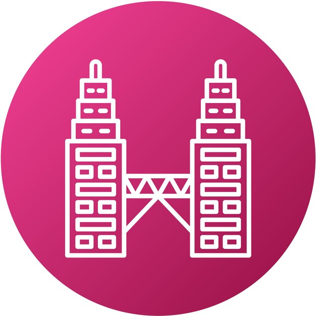 Diseño vectorial Estilo de icono de Petronas