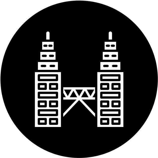 Diseño vectorial Estilo de icono de Petronas