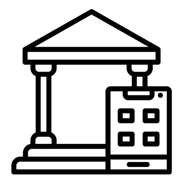 Diseño vectorial Estilo de icono de Phonebank