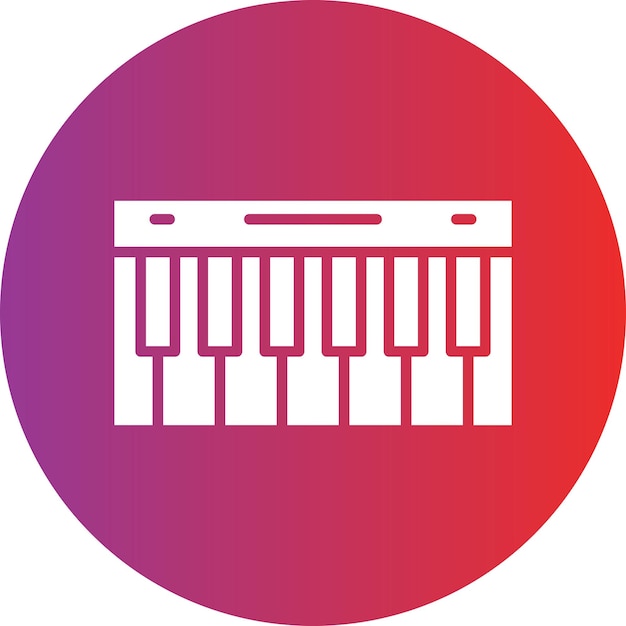 Diseño vectorial de estilo de icono de piano