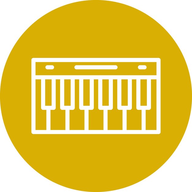 Diseño vectorial de estilo de icono de piano