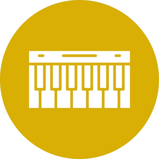 Diseño vectorial de estilo de icono de piano