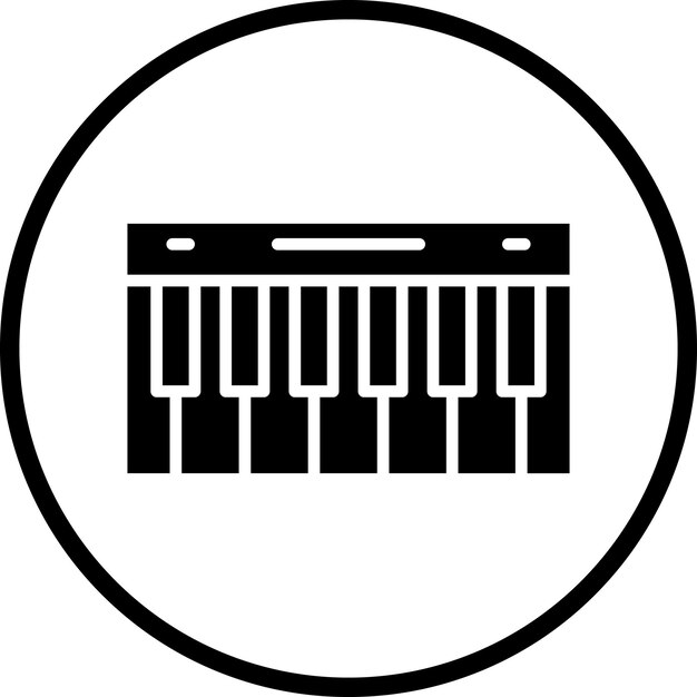 Diseño vectorial de estilo de icono de piano