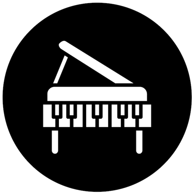 Diseño vectorial de estilo de icono de piano
