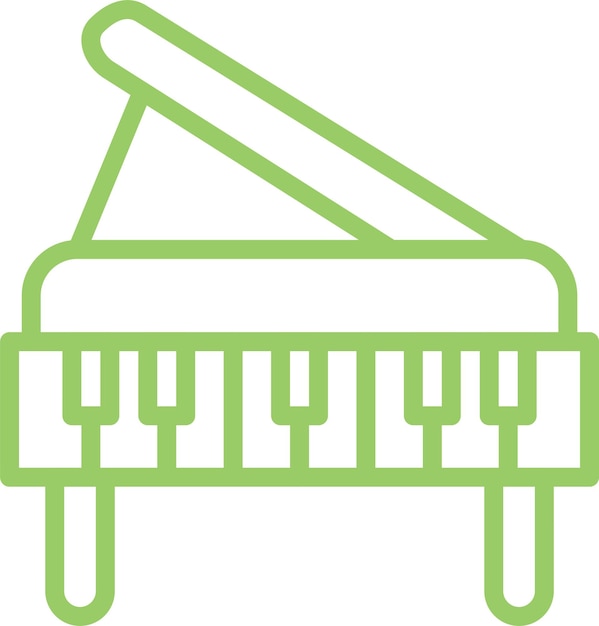 Diseño vectorial de estilo de icono de piano