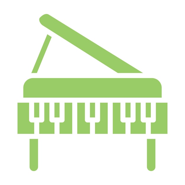 Diseño vectorial de estilo de icono de piano