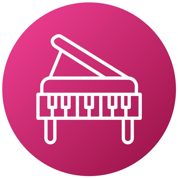 Diseño vectorial de estilo de icono de piano