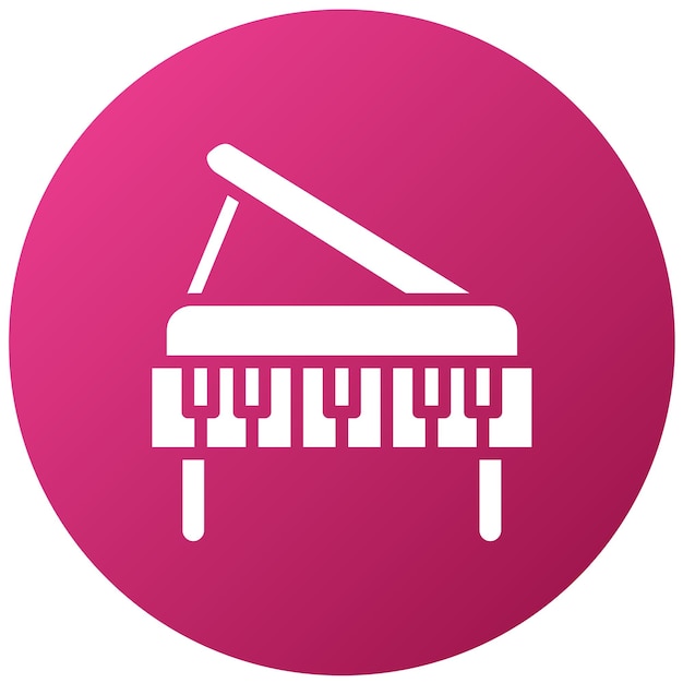 Diseño vectorial de estilo de icono de piano