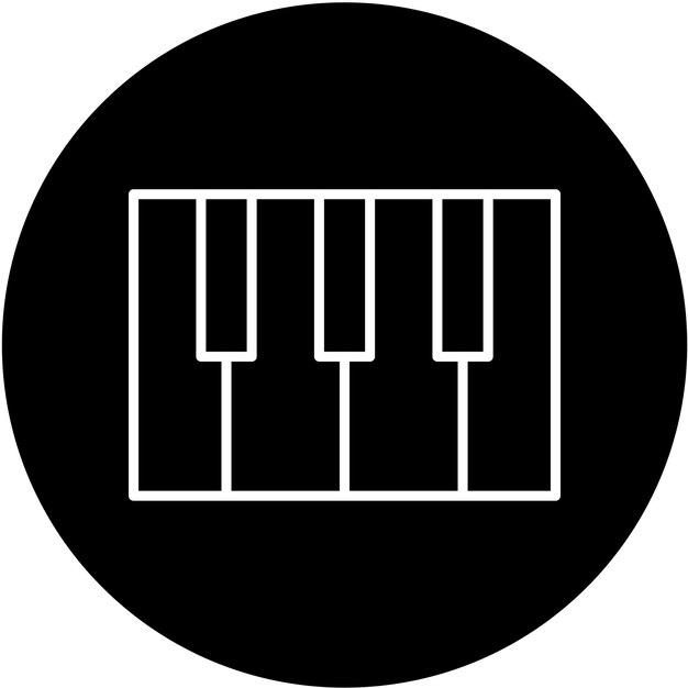 Diseño vectorial de estilo de icono de piano