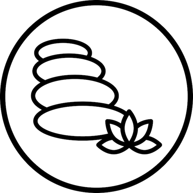 Diseño vectorial Estilo de icono de piedra caliente