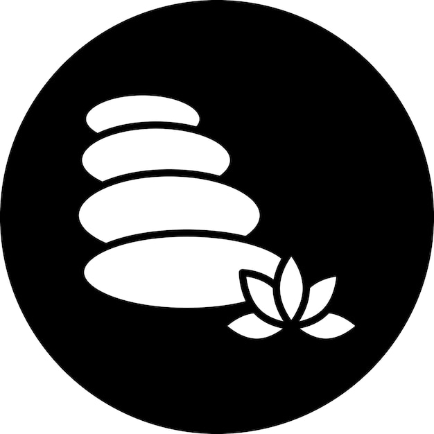 Diseño vectorial Estilo de icono de piedra caliente