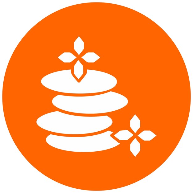 Diseño vectorial Estilo de icono de piedra caliente