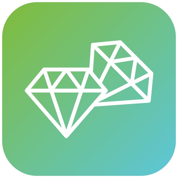 Diseño vectorial Estilo del icono de la piedra preciosa
