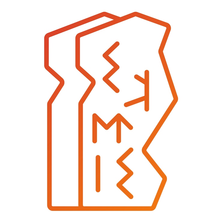 Vector diseño vectorial estilo del icono de las piedras rúnicas