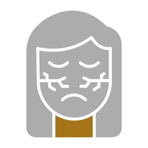 Diseño vectorial de estilo de icono de piel seca