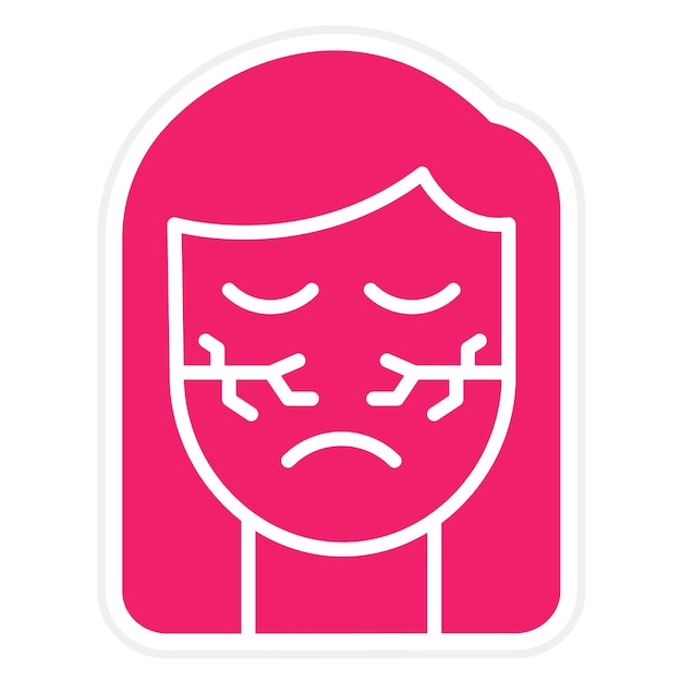 Diseño vectorial de estilo de icono de piel seca