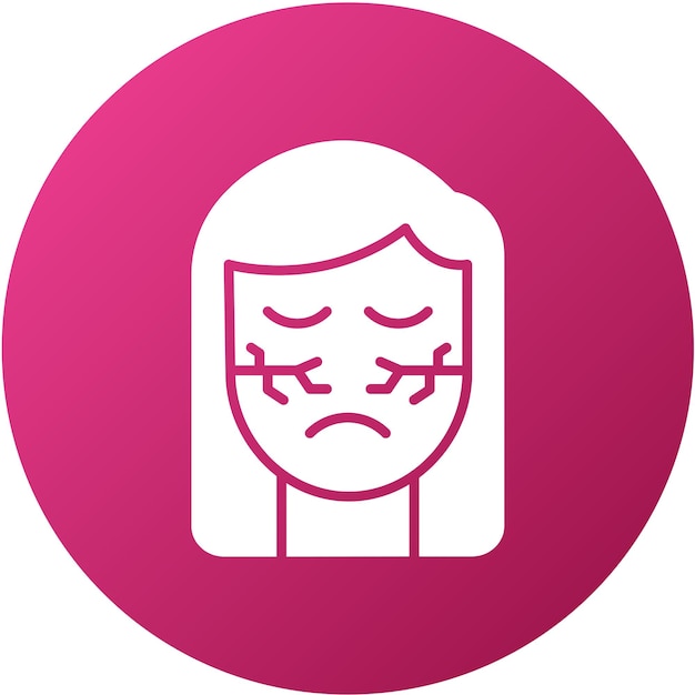 Diseño vectorial de estilo de icono de piel seca