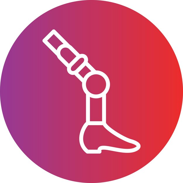 Diseño vectorial Estilo del icono de la pierna biónica